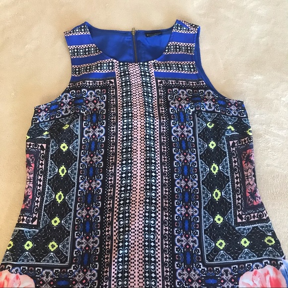 Willi Smith Casual Sleeveless Multicolor Zip Dress - Size 8 - Picture 6 of 8